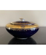 Vintage Weimar Porzellan Echt Kobalt Fine Porcelain Covered Bowl - £92.44 GBP