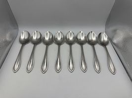 Set of 8 Oneida Stainless ARBOR / AMERICAN HARMONY Place Soup Spoons - $31.99