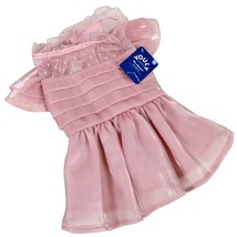 Youly Charmer Pink Ruffle Princess Dress with Lace Detail for Dogs Medium 16 in - £15.28 GBP