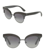 $540 Dolce&amp;Gabbana Embellished Cat Eye Sunglasses Black Sequin Brows Run... - £118.20 GBP