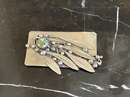 Vintage Mary Gage Sterling Silver and Turquoise Stone Brooch / Pin - £393.44 GBP