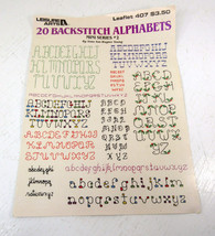 OOP Leisure Arts 20 Backstitch Alphabets Series #2 Counted Cross Stitch Patterns - $7.87