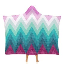 Mondxflaur Colorful Chevron Hooded Throw Blanket for Living Room Office Warm - £17.39 GBP+