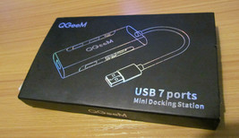 QGeeM USB 7 Ports Mini Docking Station - £13.42 GBP