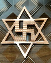 Copper Swastik Pyramid Wall Hanging For Vastu Solution Remove Negative Energy - £33.01 GBP