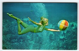 Weeki Wachee Springs Mermaid Postcard Swimsuit Lady Underwater Show Florida - £10.09 GBP