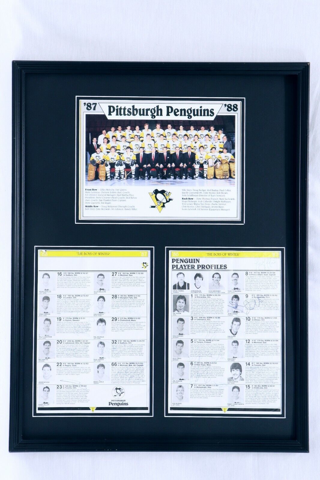 Primary image for 1987 Pittsburgh Penguins Team Signed Framed 18x24 Photo Poster Display JSA