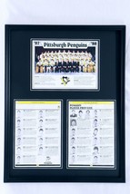 1987 Pittsburgh Penguins Team Signed Framed 18x24 Photo Poster Display JSA - £237.35 GBP