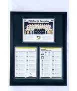1987 Pittsburgh Penguins Team Signed Framed 18x24 Photo Poster Display JSA - £234.66 GBP