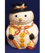 Snowman Cookie Jar Container- Gibson Housewares- Great Collectible  - £15.68 GBP