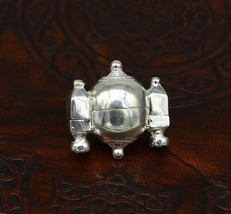 Sterling silver customized designer lord Shiva lingam box nsp419 - $679.72 MXN
