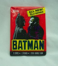 Vintage 1989 Topps Batman Movie Unopened Wax Pack Of Cards The Joker 2nd Series - £9.89 GBP
