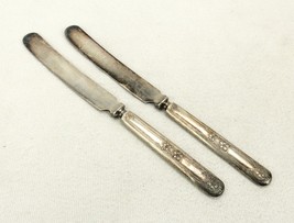 Lot of 2 Antique Silver Plate Butter Knives, William Rogers &amp; Son, SLVR-10 - $14.65