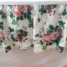 Pleasant Valley Dust Ruffle Waverly Bed Skirt  Twin Floral Washable Garden Room  - $14.95