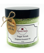 Bergamot Sugar Scrub Exfoliating Body Scrub gift for her handmade scrub - $13.01 CAD