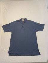 Perlis Short Sleeve Polo Shirt Blue Crawfish Logo Mens Medium - £13.92 GBP