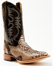 Cody James Mens Exotic Python Broad Square Toe Western Boots - £215.77 GBP