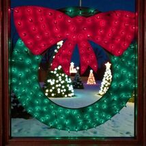 Vintage Christmas Wreath Foam Sculpture Lights New-Freva Works In Box Li... - $59.39