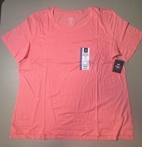 Members Mark Ladies Essential Crewneck SS Tee Size XXL - Peach Pucker - $218.78 MXN