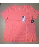 Members Mark Ladies Essential Crewneck SS Tee Size XXL - Peach Pucker - $11.88