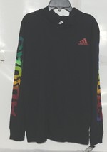 Adidas Black Boys Hooded T-Shirt Multi Colored Long Sleeve Size Large 14-16 image 1