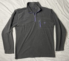 Southern Marsh Pullover Men’s Gray Fieldtec Dune Waffle Grid Fleece 1/4 Zip Duck - $25.00