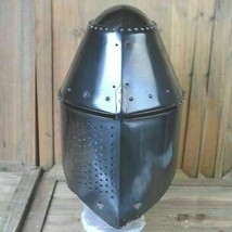 Steel Armories Barrel Helmet Medieval Knight Armor Great Templar Helmet - £105.98 GBP