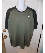 Nike Running Dr-Fit Two Tone Green Crewneck Shirt Size XL Men&#39;s EUC - $22.25
