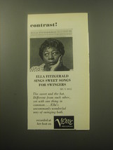 1959 Verve Records Ad - Ella Fitzgerald sings sweet songs for swingers - £11.91 GBP