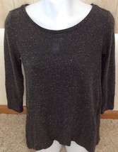 Ann Taylor Loft Womens Size XS Gray Long Sleeve Knit Top Soft Sweater - $10.88