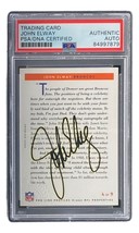 John Elway Signé Denver Broncos 1992 Pro Ligne Profiles Échange Carte PSA / DNA - £146.49 GBP