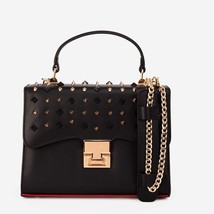 The Infanta Black Spike Leather Handbag image 4