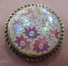 Vtg Western Germany Scarf Clothing Clip Iridescent Confetti Flower  Snowflake - £9.62 GBP