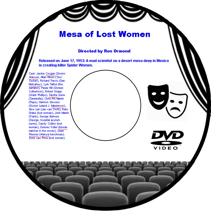 Mesa of Lost Women, or Attack of the Spider Women 1953 DVD Movie  Jackie Coogan