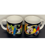 Lot of 2 Disney Filmstrip Coffee Mug, Cup Mickey Minnie Donald Goofy - £15.11 GBP