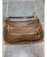 Rebecca Minkoff Crossbody Brown Bag Purse 3 Gold Zippers Detachable Chai... - $28.01