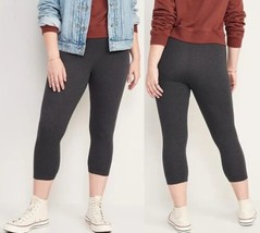 Old Navy Women&#39;s High Rise Cropped Charcoal Gray Leggings Size 3X NWT - $12.00