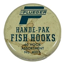 PFLUEGER HANDE-PAK FISH HOOKS TIN Assortment #4005 Vintage Original Pack... - $21.49