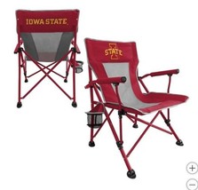 Iowa State Cyclones Hard Arm Chair Red Gold NCAA Tailgating Camping Cup ... - $98.99