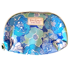 Lilly Pulitzer Estee Lauder Make Up Bag Cosmetic Case Blue Green Floral - £7.31 GBP