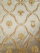 Lelievre Paris Lampas Suchet Creme Fabric Per Yard - £448.06 GBP