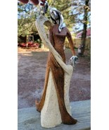 Vtg Abstract Family Binding Sculpture-Resin/Chrome Head