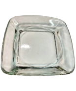 Vintage Clear Rippled Glass Ashtray Cigar Lounge Tray 5.75 In Square 1 I... - $19.18 CAD