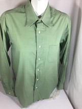 Croft &amp; Barrow Men Sage Green Button Down Shirt Size M Long Sleeve Bin12#46 - £19.89 GBP