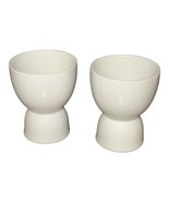 2 White Ceramic Double Egg Cup - $11.85