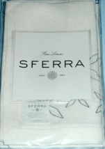 Sferra Seaver Dinner Napkins Metallic Star Embroidery/White Linen 4PC. 2... - $79.10