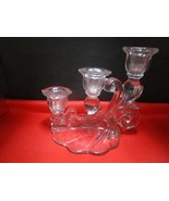 Cambridge glass three lights candleholder 6 x7&quot; - $47.39 CAD
