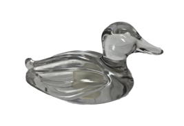 Princess House 24% Lead Clear Crystal Duck Figurine Paper Weight Made in Germany - £9.38 GBP