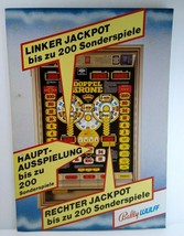 Bally Wulff Doppel Krone Vintage Original Slot Machine Promo Art Sheet German - £29.53 GBP