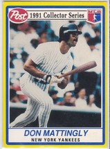 M) 1991 Post Collector Series - Don Mattingly - #29 of 30 - New York Yankees - £1.54 GBP
